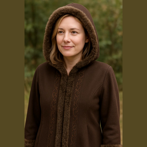 Croft & Borrow Women’s Faux Fur Wool Embroidered Jacket size Medium.